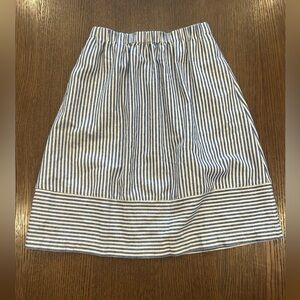 Classic Blue and White Striped Linen feel Skirt
